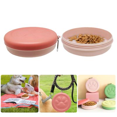 Pet Feeder Dog Travel Bowls Portable Cat Water Dish Bowl with Cover Lips for Pets Walking Parking Camping Traveling