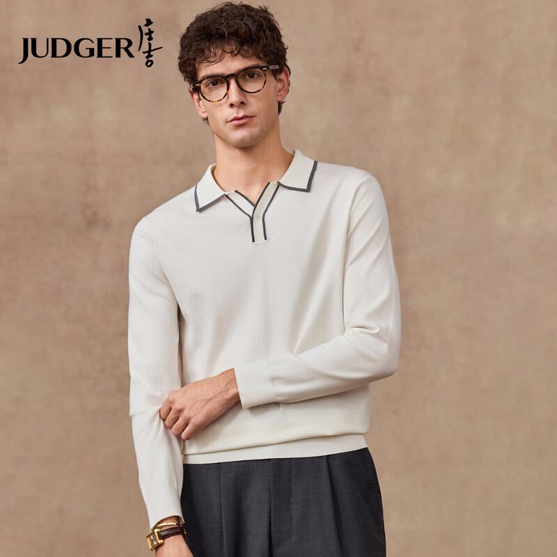 

Judger Men s 2025 A/W Wool Blend Contrast Polo Sweater 2XL