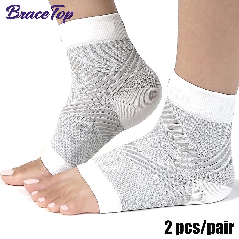 Bracetop 1 Paar Sport Knöchel Kompressionsmanschette Elastisch Yoga Tanz Übung Druck Fußmanschette Unisex Dünn