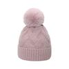 Autumn and winter new trend versatile hairball wool hat braid line plaid knitted hat women's wholesale