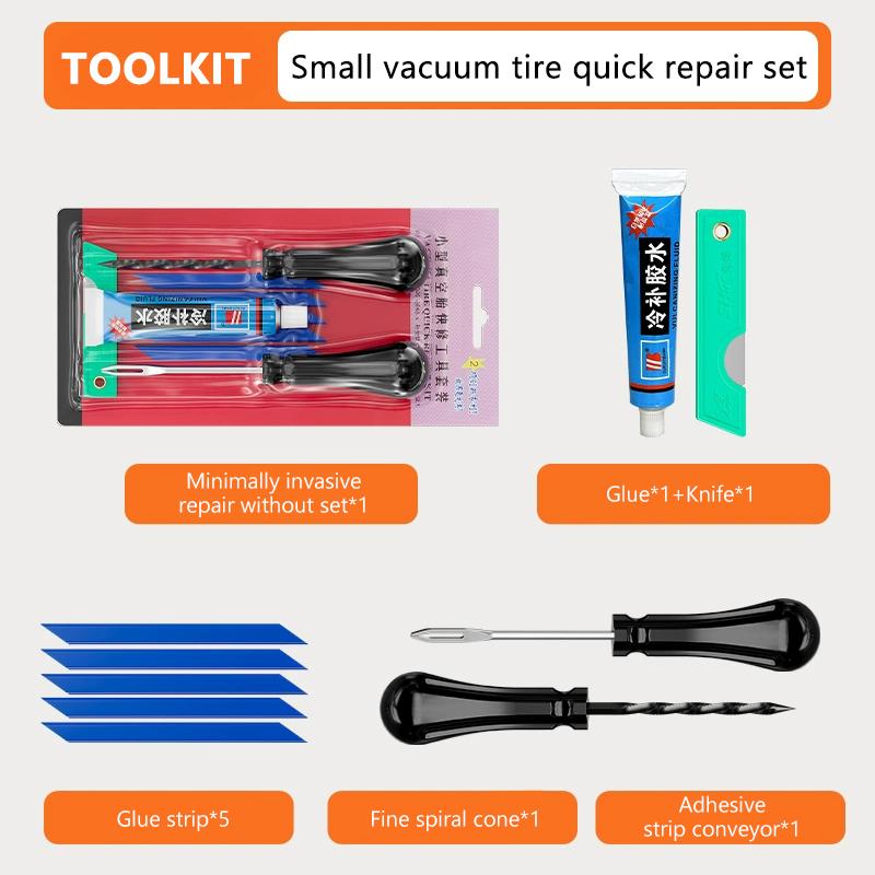 

SEAMETAL Tire Repair Glue Motorcycle Bike Vacuum Tyre Puncture Repairing Rubber Adhesive Tyre Quick Repair Tool Kit 1 set