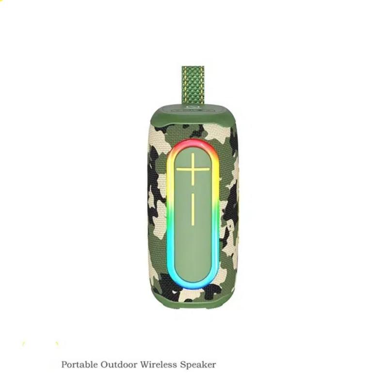 Altoparlante Bluetooth portatile con effetto luce RGB colorato e sistema audio subwoofer per esterni con cordino