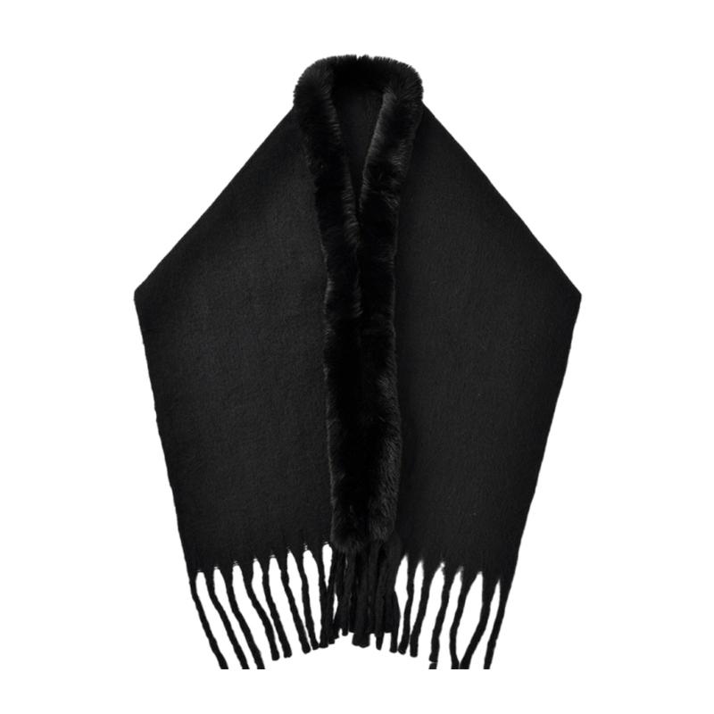 

Winter Warm Bridal Shawl Wedding Shawl Bride Capes Faux Furs Women Wrap Cold Weather Accessory чорний