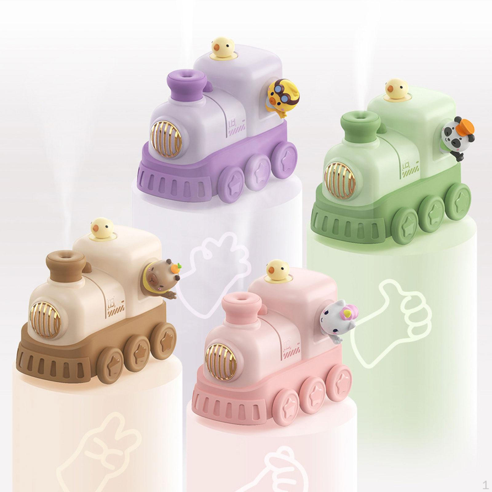 Train Humidifier Mist Diffuser Quiet, Home Decoration, Large Capacity, with Night Light violetto