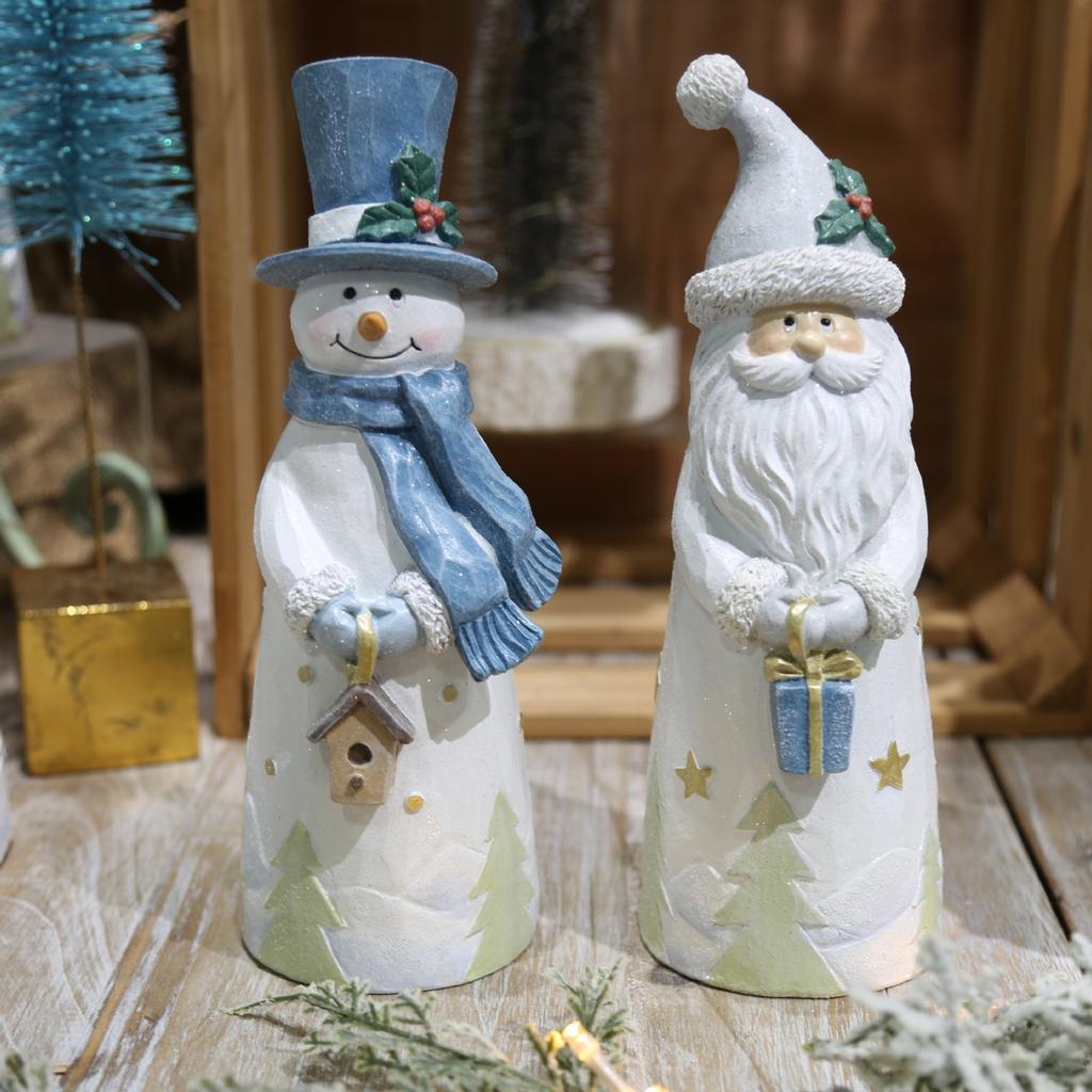 Santa Nowman Decoration, Christmas Carved Resin Ornaments, Table Decoration Gifts