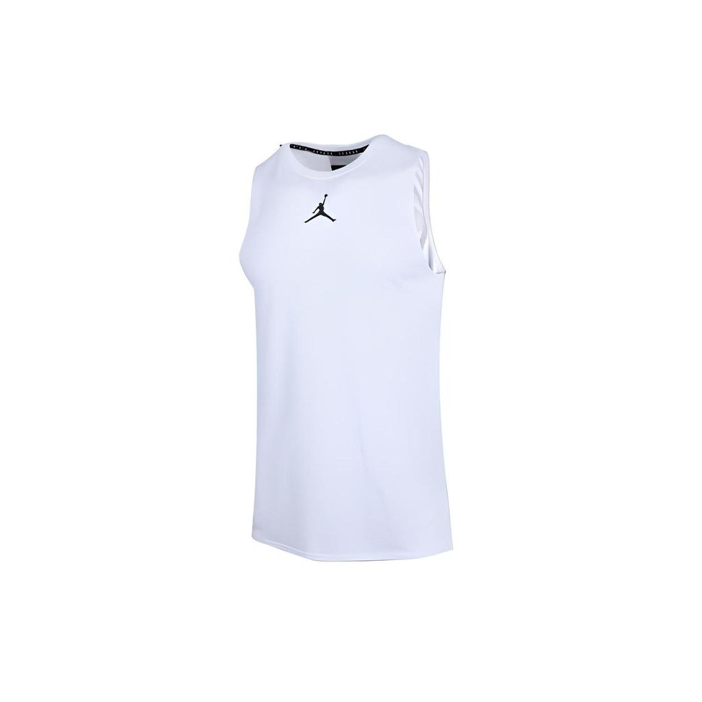Jordan Air Logo Print Breathable Basketball Vest Men Tops White CZ7851-100