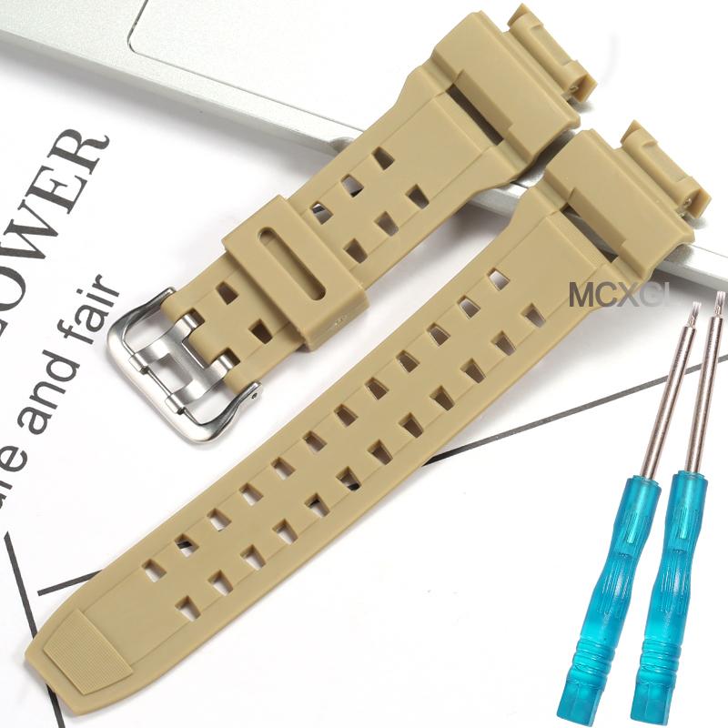Pryskyřičný řemínek k hodinkám pro Casio GW9100 GW9200 Pánský TPU pásek Sportovní vodotěsné řemínky Camouflage doplňky