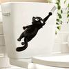 Black Cat Toilet Cover Decorative Sticker - Bathroom Toilet Cover Decorative Sticker