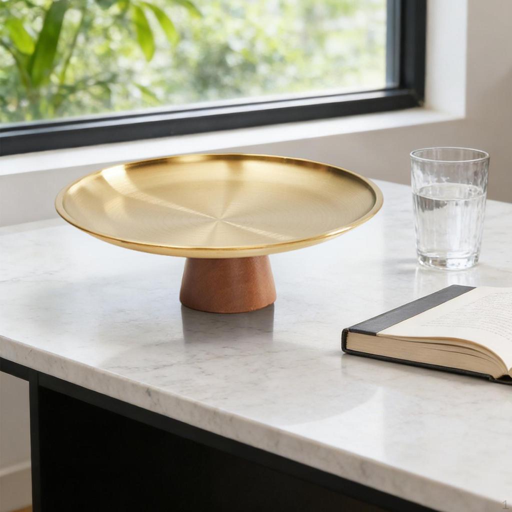 Pedestal Fruit Bowl Decorative Multifunctional Aesthetic Snack Candy Storage Tray Plate