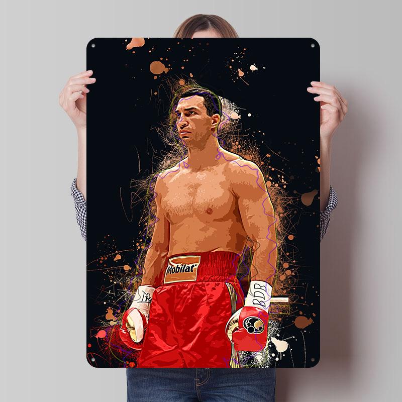Wladimir Klitschko Boxer Metal Posters Custom Vintage Metal Signs Wall Art Retro Tin Plaque for Man Cave Modern Home Decoration 7.9x11.8In(20x30cm)
