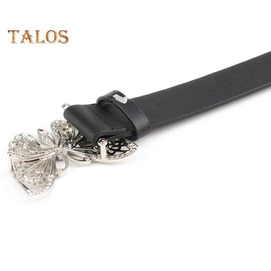 Rhinestones Butterflies Decor Belt Adjustable Length Multi Holes Design Women Waistband Solid Color Belt Costume Accessories