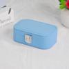 Solid Color Portable Jewelry Storage Box Large Capacity with Simple Design for Rings and Necklaces Small and Medium Sizes