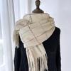 Plaid Scarf Women's Autumn and Winter New Fringed Shawl Fashion Imitation Cashmere Warm Scarf
