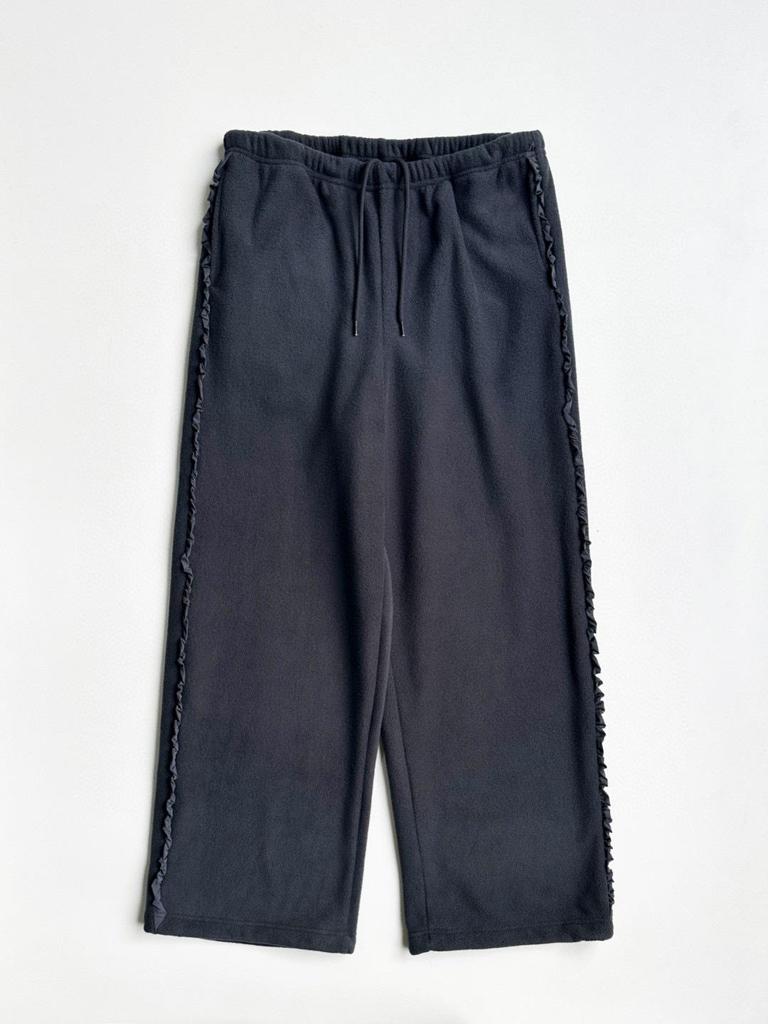 Available Korean Style Jennie Lace Patchwork Fleece Wide-Leg Casual Pants