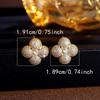 Elegant Four Leaf Clover Zircon Necklace Earring Set Women Gold Tone Fine Jewelry Wedding Bridal Accessory