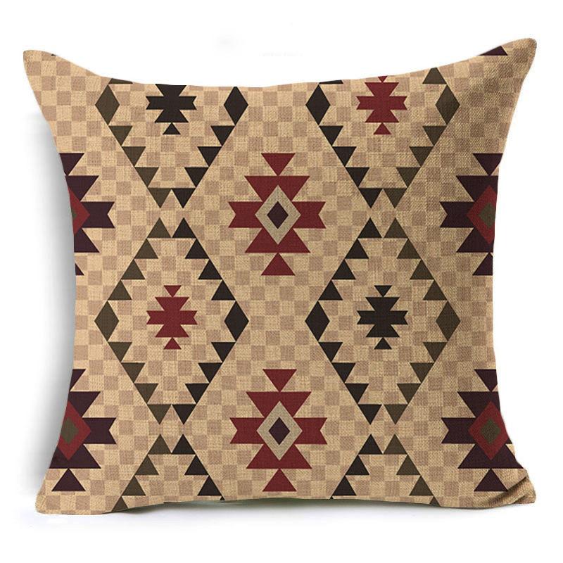 Geometric Cushion Cover Creative Simple Office Linen Pillow Case Modern Style Waist