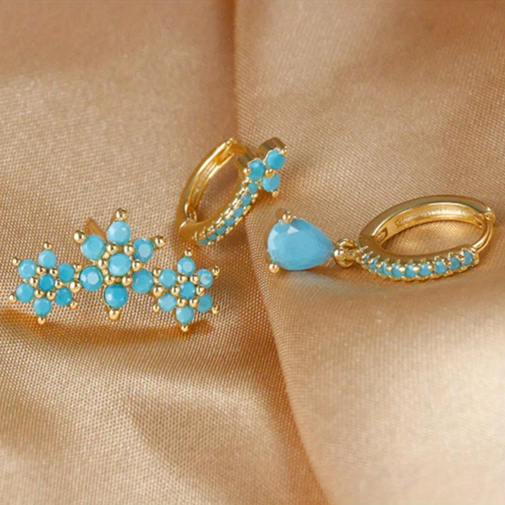 Eleganti Orecchini Pendenti a Forma di Fiore a Goccia, Un Lussuoso Regalo per Donne, Adatti per l'Uso Quotidiano o Feste, Accessori per le Feste