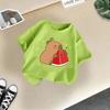 Children's Casual Short-sleeved T-shirt, Summer Boys' And Girls' Cute Capri Blouse