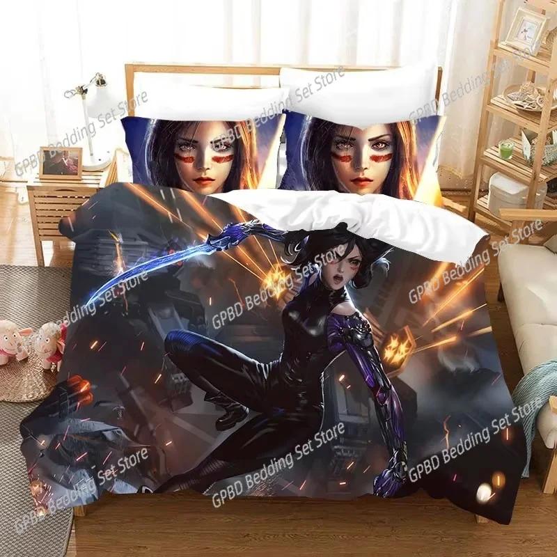 Comforter 3D Movie Alita Pattern Bedding Set For Bedroom Soft Modern S Comefortable Kids And