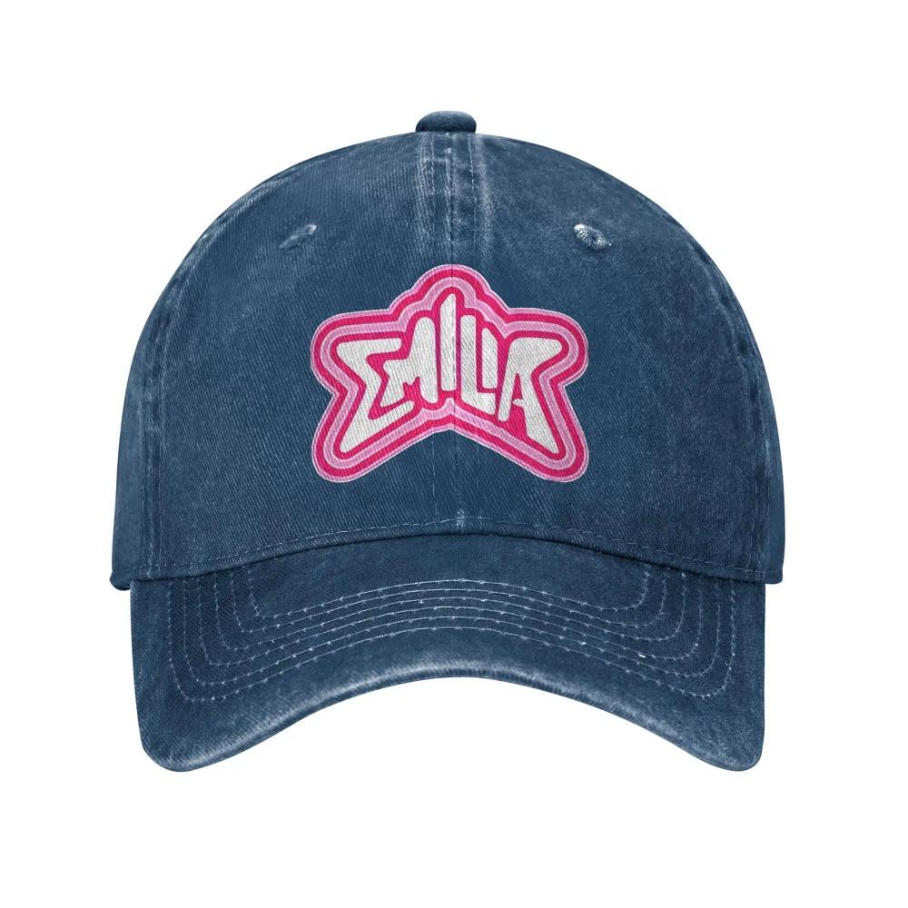Emilia Mernes Pink Logo Unisex Baseball Caps Distressed Denim Caps Hat Vintage Outdoor Workouts Unstructured Soft Snapback Hat