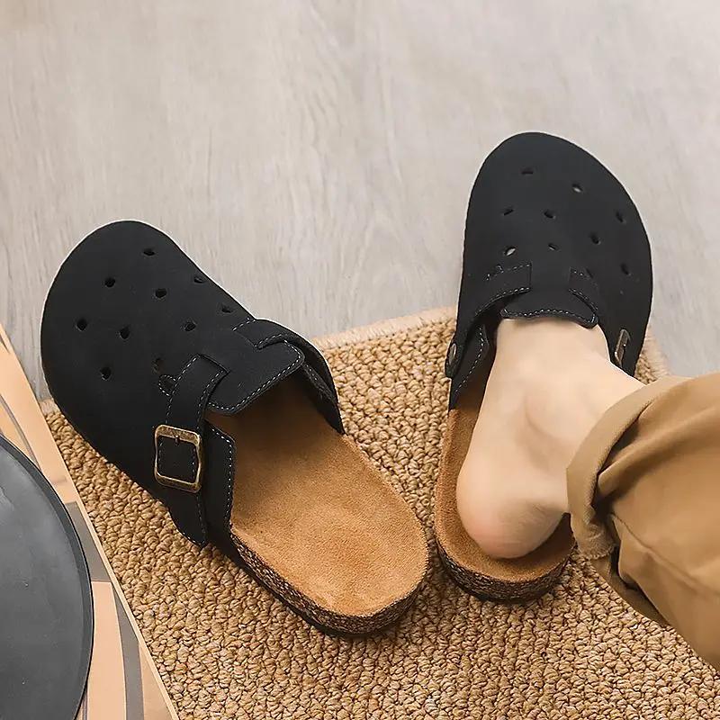 Fashion Beach Hole Slides Sabot Eva Rubber Men's Shoe Soft 2025 Fashion Trend Fun Casual Designer Luxury Clappers Adult Y2k Male Slipper