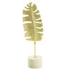 Stable Base Feather Decor Gold Leaf/Feather Ornaments with Weighted Round Base, Metal 3D Elegant Accent Desktop for Home Office Gift And Display