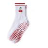Breathable Pilates Socks Cotton Mid Tube Socks New Cherry Embroidery Socks