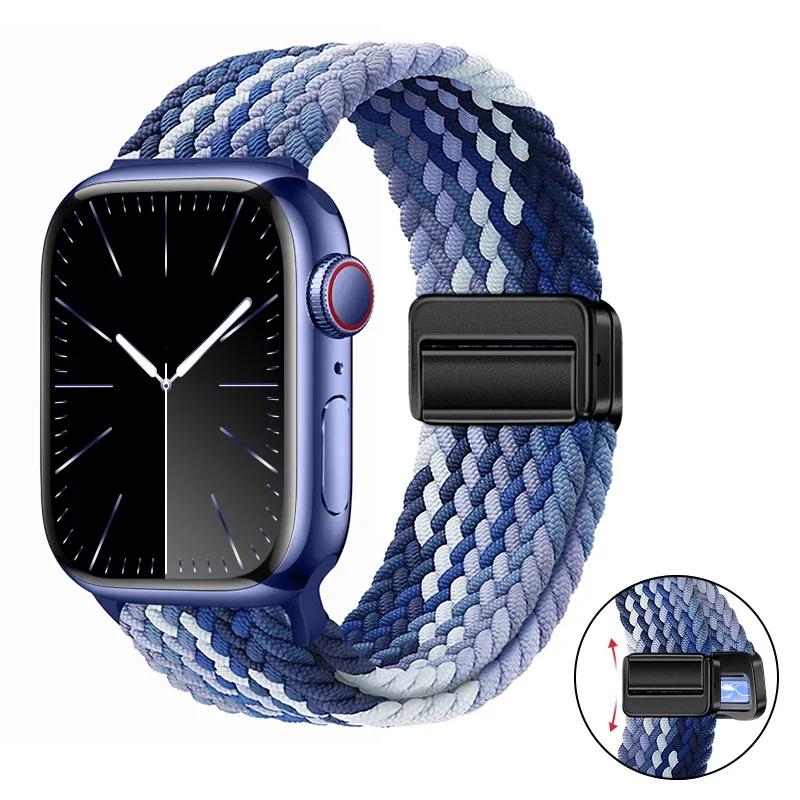Nylon Bracelet for Apple Watch Band 10 9 8 7 46mm 42mm 45mm 41mm Ultra 2 49mm Strap for iWatch Series 6 5 4 3 SE 44mm 40mm Strap
