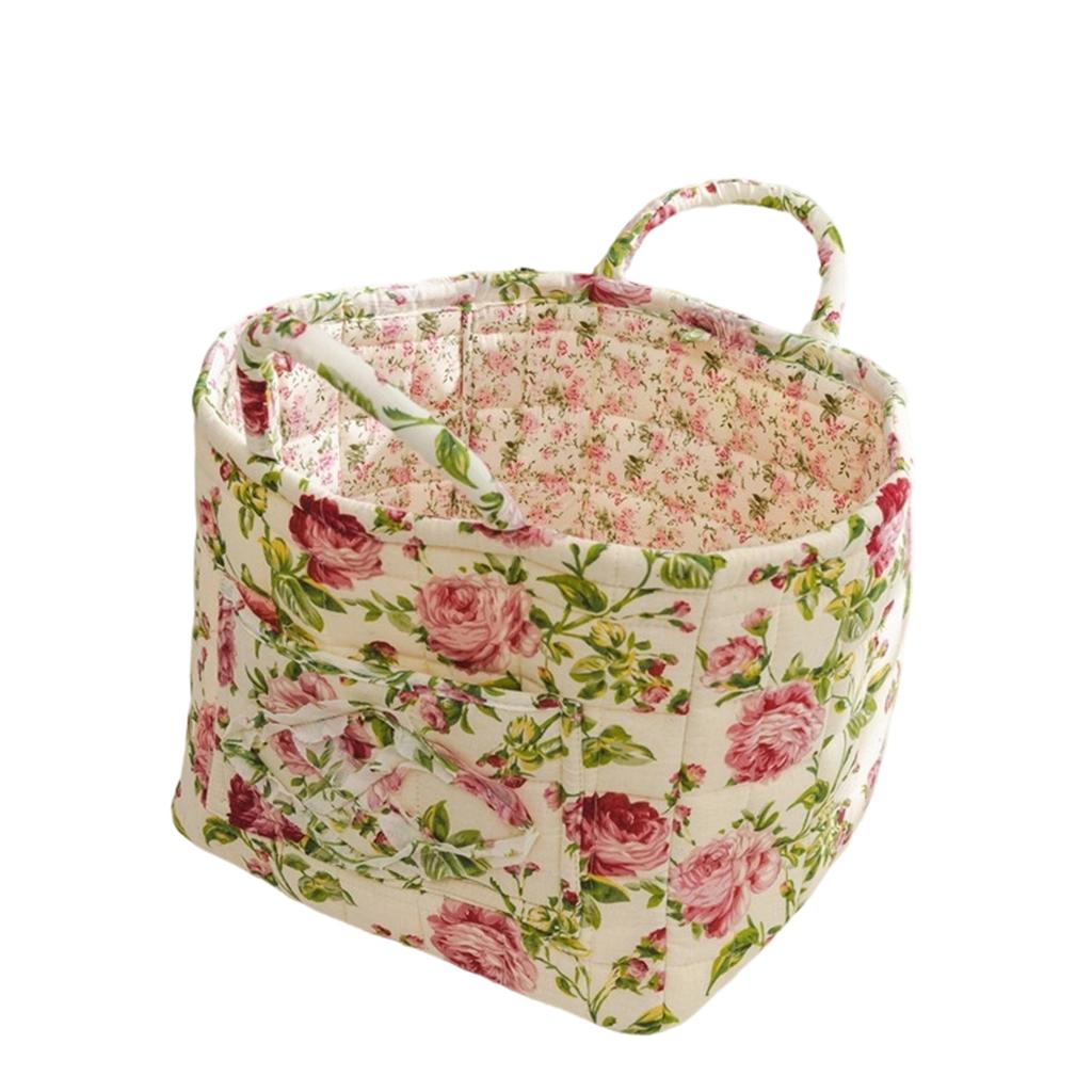 Large Home Fabric Miscellaneous Storage Basket, Korean Style Portable Underwear Organizing Frame Storage Basket