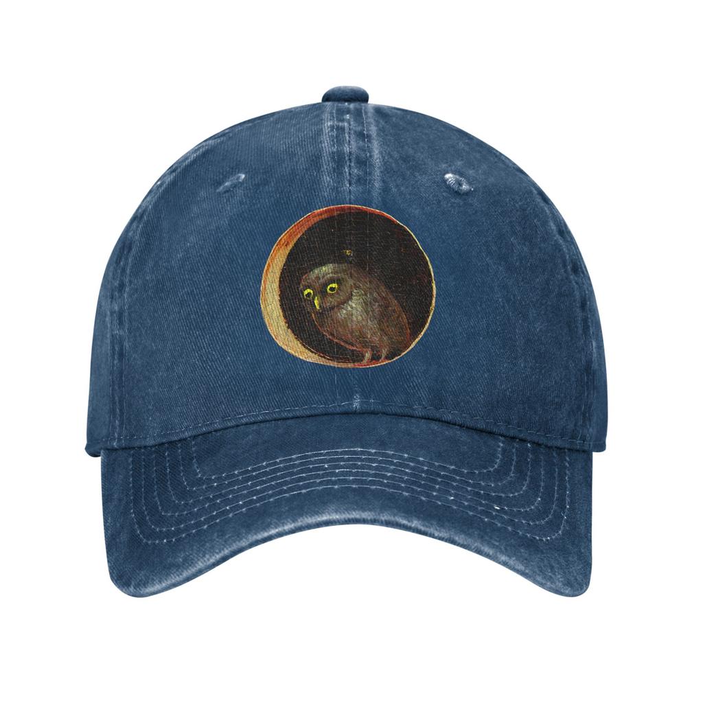 HieronymusBosch Owl Garden of Earthly Delights Unisex Baseball Cap Distressed Denim Washed Hats Outdoor Travel Soft Snapback