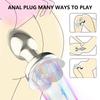 Glowing Metal Anal Vibrators Wireless APP Remote Men Prostate Massager Anal Butt Plug Vibrator Sex Toys For Women Men Sexshop