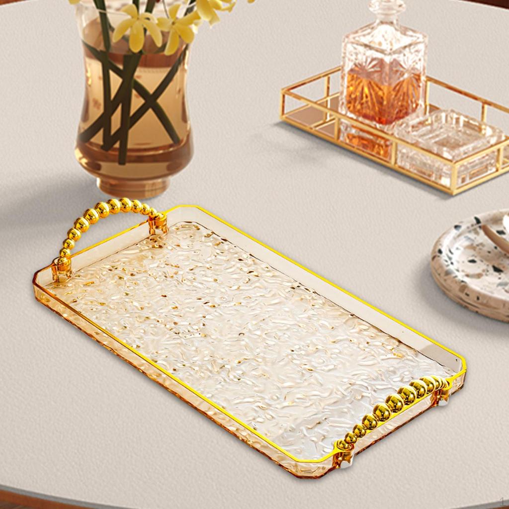 Elegant Rectangular Tray for Jewelry And Snacks Organization On
