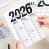 2026 Wall Calendar Single Schedule Sheet Annual Wall Hanging Calendar Blank Gird Memo Daily Planner Simple Room Decoration