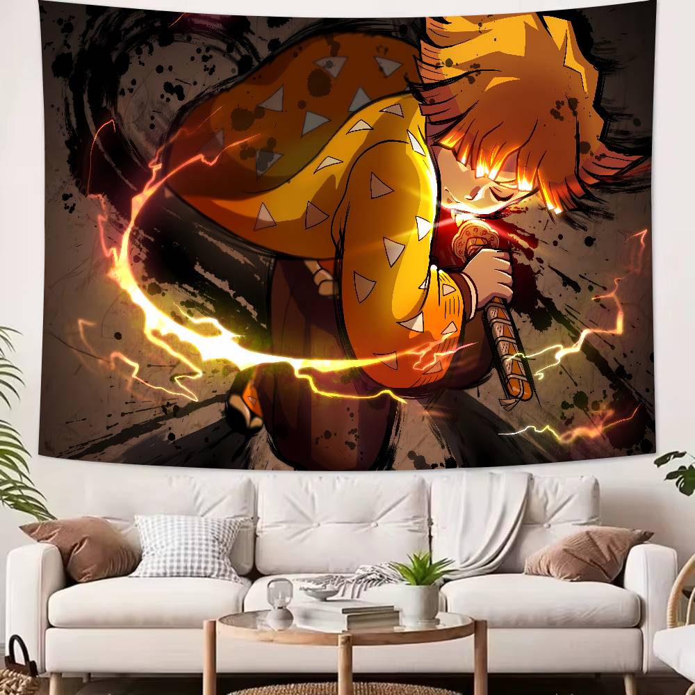 Tapeçaria Legal Quente Anime Demon Slayer Popular Decoração de Quarto Tapeçaria de Parede Sala de Arte Decoração de Casa Arte de Parede Decoração