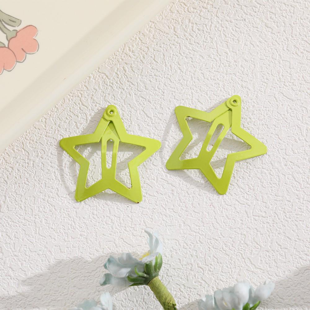 Children's Candy Color Star Hair Clips - Small Size BB Bangs Accessories