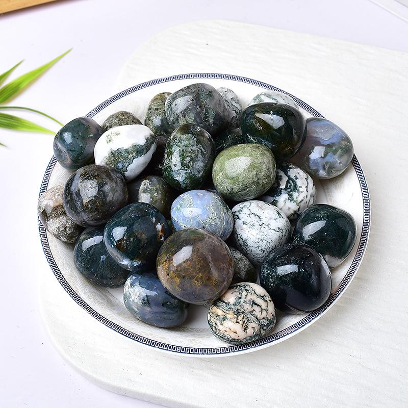 Large Natural Waterweed Agate Tumbled Stones for Fish Tanks and Buddha Offerings