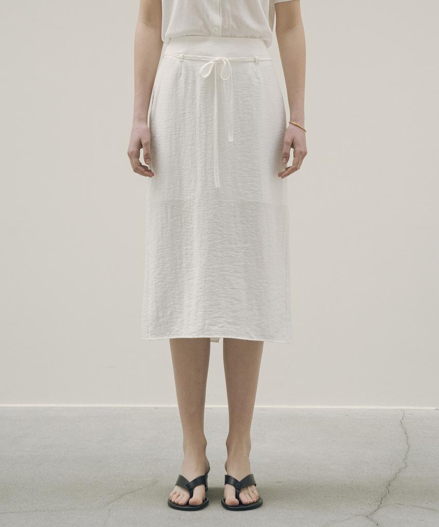 Siyajyu Sist9039 Lounge Silky Skirt_White