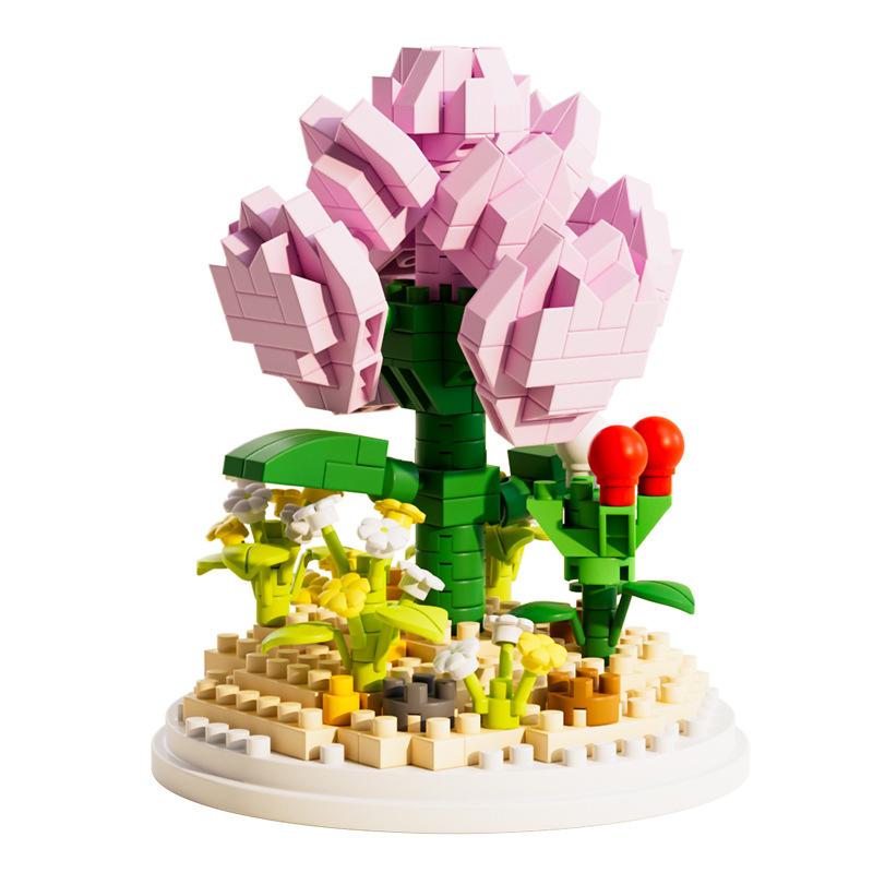 Building Block Flower Toy Compatible Lego Potted Plant Eternal Flower Girl Series Ornament Toy Gift