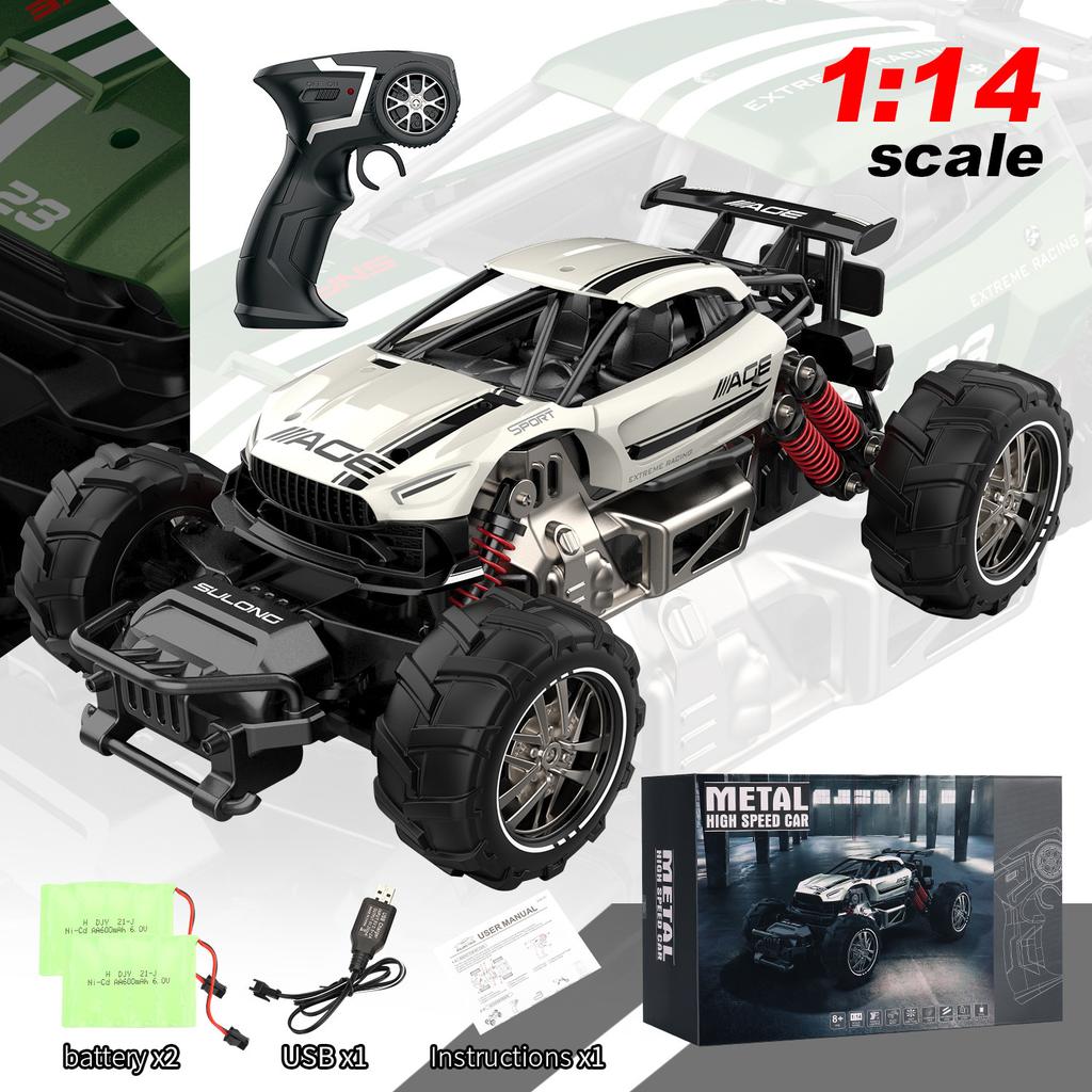 Rc Remote Control Car Alloy High-Speed Car Big Foot Four-Wheel Drive Off-Road Vehicle Mountain Climbing Car Children'S Toy Car
