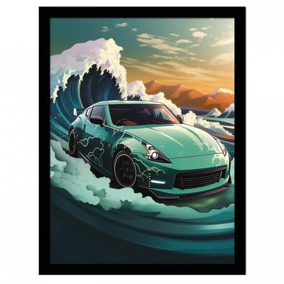 Wave Collection Wave Car Fairlady gerahmtes Poster