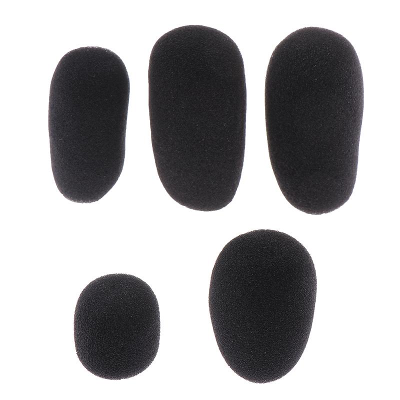 5 Stück Schaumstoff-Ohrhörer-Mikrofonabdeckung Mikrofon-Windschutz Kopfhörer-Schwamm Schwarz Mikrofon-Spezialset Headset-Ersatz