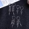 Gothic Punk Edelstahl Spike Creolen Anhänger Für Unisex Y2K Kette Quaste Hängeohrringe