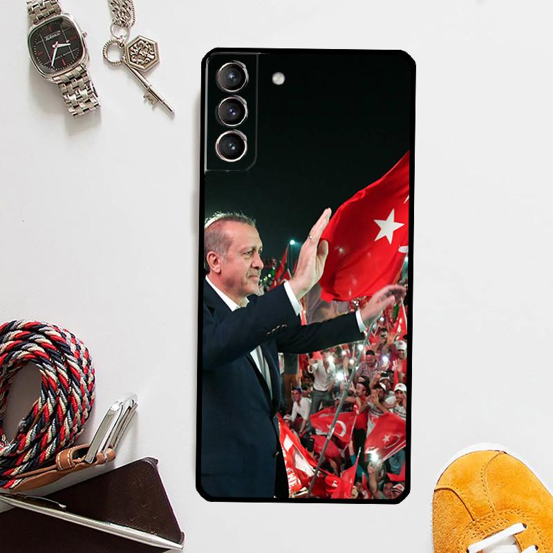 Prezydent Turcji Recep Tayyip Erdogan Etui na Samsunga Galaxy S24 Ultra S23 S22 S21 Plus S20 FE S8 S9 S10 Note 10 20 Ultra Pokrowiec