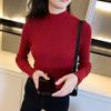 Autumn/winter Semi-turtleneck Pullover Knitted Women Sweater Casual Solid Color Slim Fit Bottoming Shirt Fashion Inner Office Lady Clothing