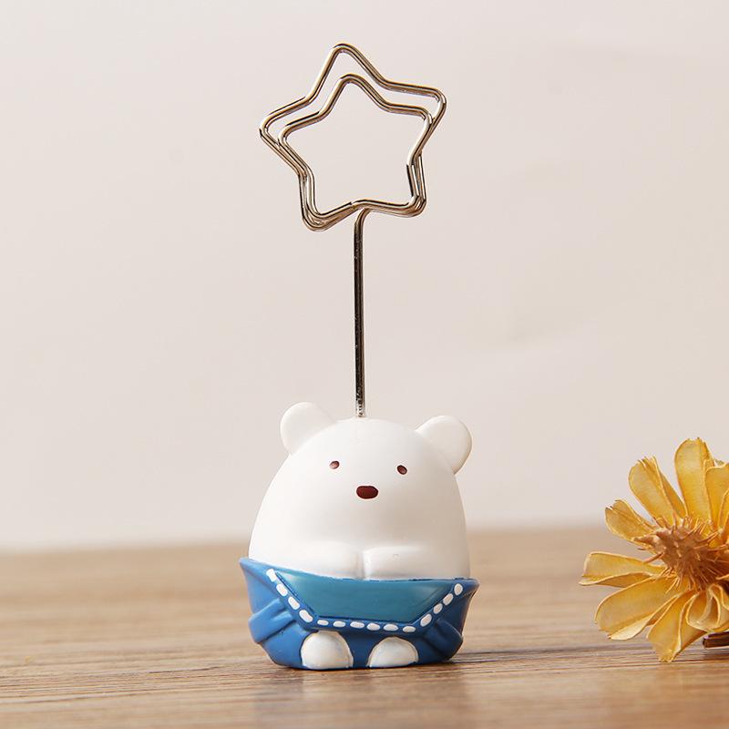 Cute and Creative Animal Resin Message Holder, Office Desk Decoration, Cute Ornaments, Message Holder, Photo Holder