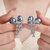 1 Pair Stylish Metal Pendants Ear Clip For Freeclip 2 Headphones Tassels Dangle Charm Ear Wear Ornamentation Jewelry