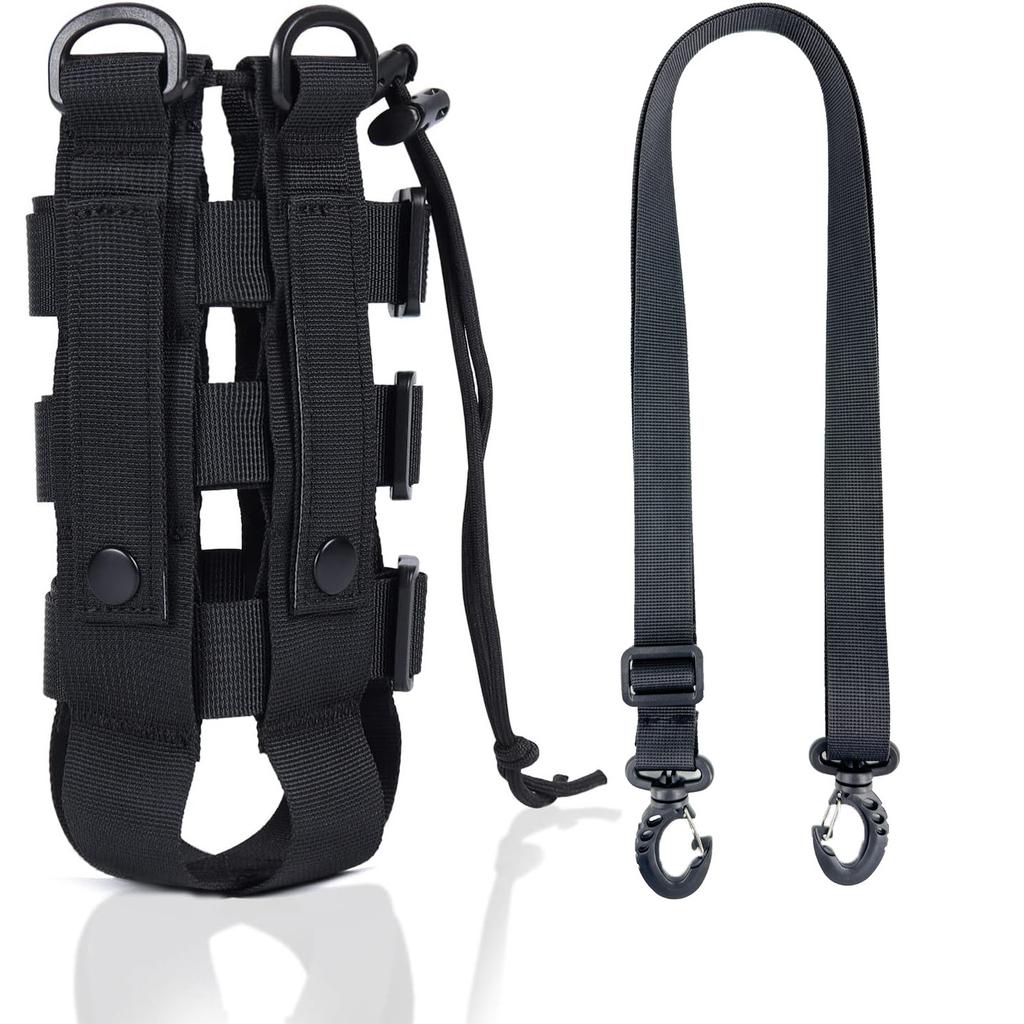 Outdoor Travel Hiking Drawstring Water Bottle Holder Kettle Carrier Bag Outdoor Mountaineering Waist BagTactical Pouch Bag