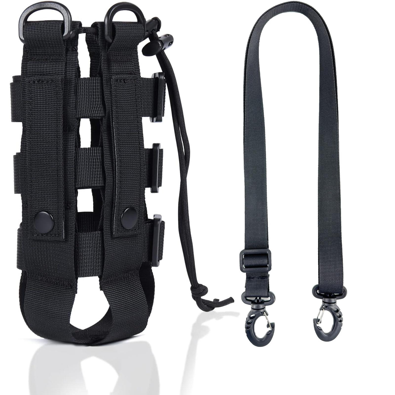 

Outdoor Travel Hiking Drawstring Water Bottle Holder Kettle Carrier Bag Outdoor Mountaineering Waist BagTactical Pouch Bag One Size
