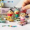 Adorable Cartoon Key Ring Pendant School Bag Accory Doll Student Bapa Decorations Crayon Inchan Toy Charm Bag Accory