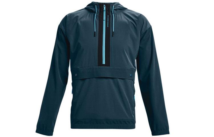 Under Armour RUSH Sweatshirts Men s Blue Hooded Moderate Regular 1366188-413 XL